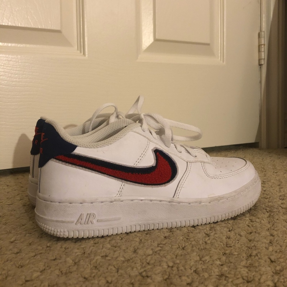 Air Force chenille swoosh size 7